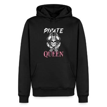 Reine des Pirates Pirate Fille Capitaine - Sweat à capuche Premium bio Homme - noir - Devant - Nico (187cm)