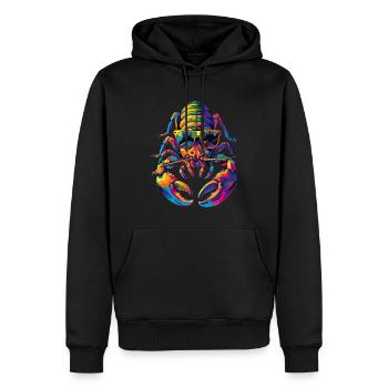 Skorpion - Männer Premium Bio Hoodie - Schwarz - Vorne - Nico (187cm)