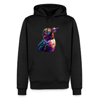 Kolibri - Männer Premium Bio Hoodie - Schwarz - Vorne - Nico (187cm)