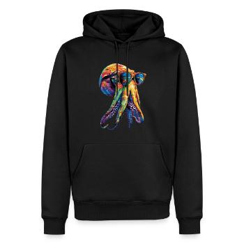 Tintenfisch - Männer Premium Bio Hoodie - Schwarz - Vorne - Nico (187cm)