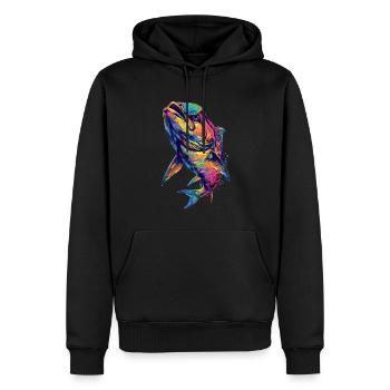 Tarpon - Männer Premium Bio Hoodie - Schwarz - Vorne - Nico (187cm)