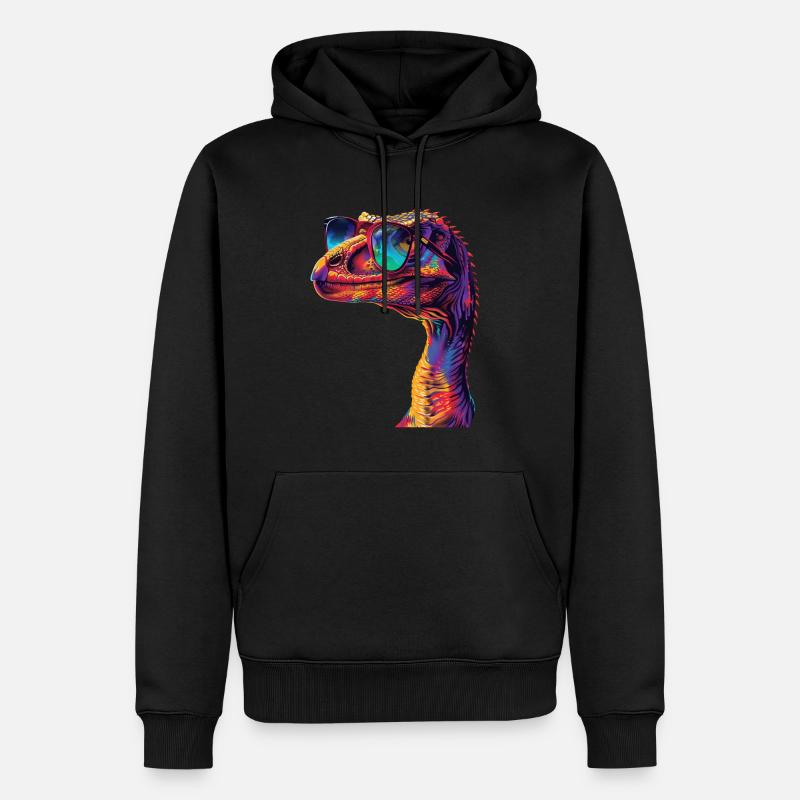 Utahraptor - Männer Premium Bio Hoodie - Schwarz