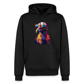 Geier - Männer Premium Bio Hoodie - Schwarz - Vorne - Nico (187cm)