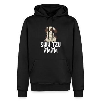Shih Tzu Maman Chien Maman - Sweat à capuche Premium bio Homme - noir - Devant - Nico (187cm)