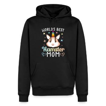World's Best Hamster Mom Female Hamster Lover - Männer Premium Bio Hoodie - Schwarz - Vorne - Nico (187cm)