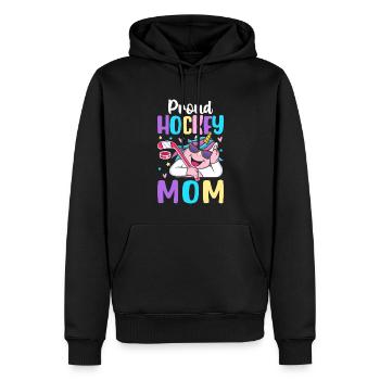Proud Hockey Mom Hockeyspielerin Grafikdesign für - Männer Premium Bio Hoodie - Schwarz - Vorne - Nico (187cm)