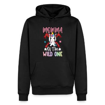 Momma Of Wild One 1 Jahr alt Arborist Geburtstag - Männer Premium Bio Hoodie - Schwarz - Vorne - Nico (187cm)
