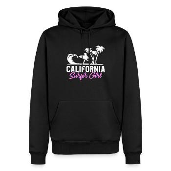 Surfeur de Californie Surfeur Surfeur - Sweat à capuche Premium bio Homme - noir - Devant - Nico (187cm)