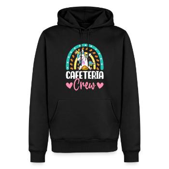 Cafétéria Crew Déjeuner Dame Illustration pour - Sweat à capuche Premium bio Homme - noir - Devant - Nico (187cm)