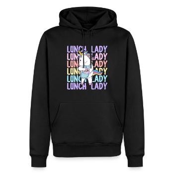 Lunch Lady Cafeteria Crew Conception graphique pour - Sweat à capuche Premium bio Homme - noir - Devant - Nico (187cm)