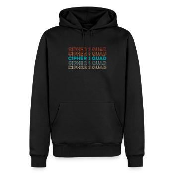 Database Architect Kader - Men’s Premium Organic Hoodie - black - Front - Nico (187cm)