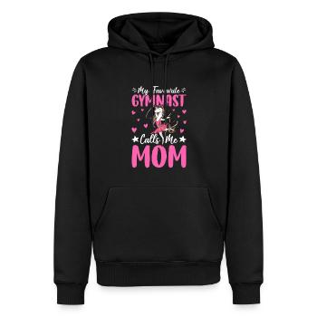 Meine Lieblingsturnerin nennt mich Mama - Männer Premium Bio Hoodie - Schwarz - Vorne - Nico (187cm)