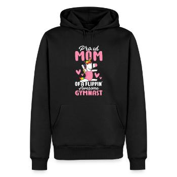 Mom Of A Flippin' Awesome Gymnast Gymnastics Mom - Männer Premium Bio Hoodie - Schwarz - Vorne - Nico (187cm)