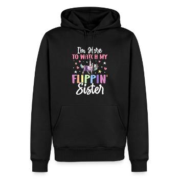 gymnastique sœur roue gymnaste conception pour - Sweat à capuche Premium bio Homme - noir - Devant - Nico (187cm)