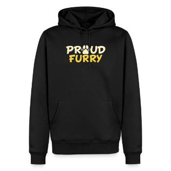 Furry Fandom Furries Fursona Proud Furry - Sweat à capuche Premium bio Homme - noir - Devant - Nico (187cm)