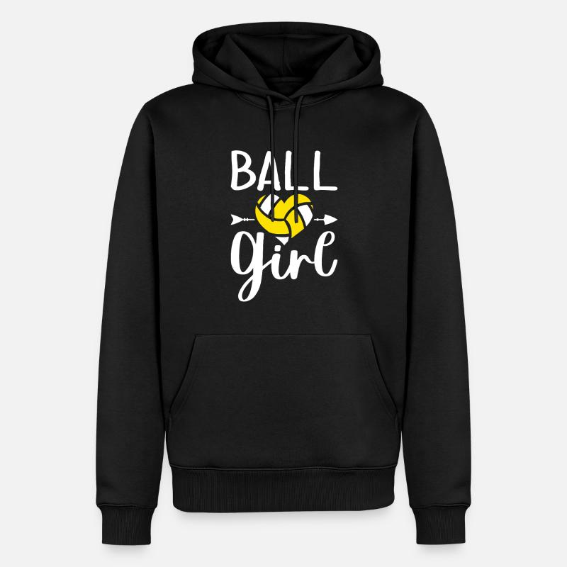 Balleuse Joueuse de Volley-ball - Sweat à capuche Premium bio Homme - noir