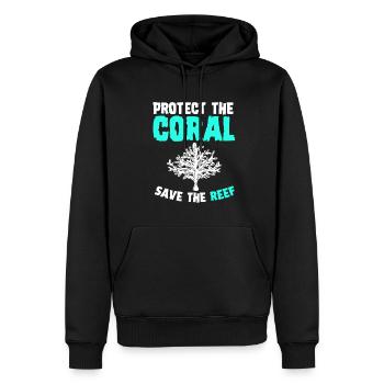 récif corallien aquarium aquariophile coraux - Sweat à capuche Premium bio Homme - noir - Devant - Nico (187cm)