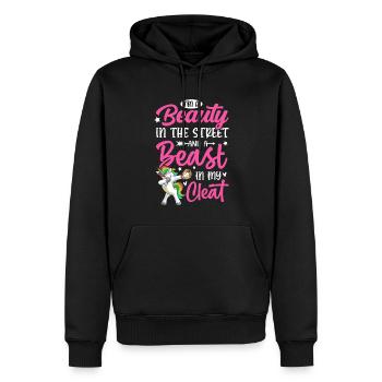 Softball Girl Beauty In The Street And Beast In My - Männer Premium Bio Hoodie - Schwarz - Vorne - Nico (187cm)