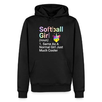 Softball Fille Identique À Une Fille Normale Femme - Sweat à capuche Premium bio Homme - noir - Devant - Nico (187cm)