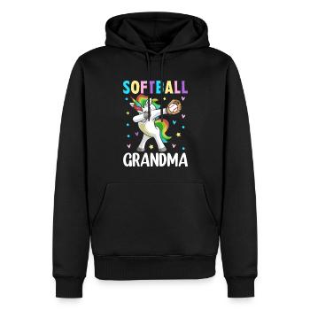 Softball Grandma Female Softball Player Graphic - Men’s Premium Organic Hoodie - black - Front - Nico (187cm)