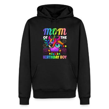 Mom Of The Birthday Boy Monster Truck Truck Lover - Männer Premium Bio Hoodie - Schwarz - Vorne - Nico (187cm)