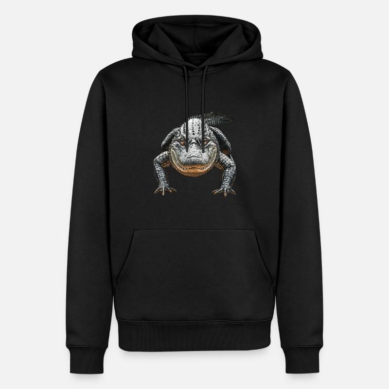 Alligator - Männer Premium Bio Hoodie - Schwarz