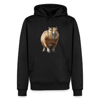 Wasserschwein - Männer Premium Bio Hoodie - Schwarz - Vorne - Nico (187cm)
