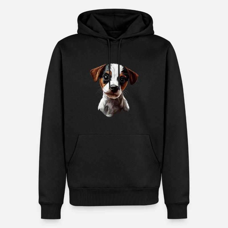 Jack Russell Terrier - Männer Premium Bio Hoodie - Schwarz
