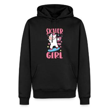 patineuse fille skateur femme skateur fille - Sweat à capuche Premium bio Homme - noir - Devant - Nico (187cm)