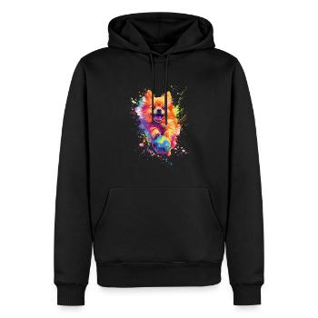 Zwergspitz - Männer Premium Bio Hoodie - Schwarz - Vorne - Nico (187cm)