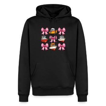 Coquette Bow Boating Capitaine Boater Ribbon - Sweat à capuche Premium bio Homme - noir - Devant - Nico (187cm)