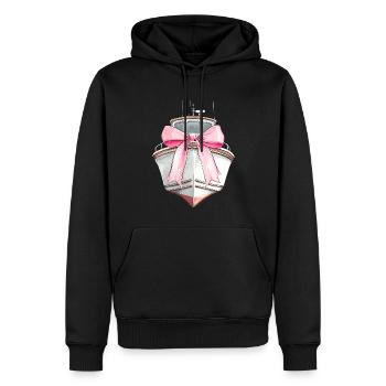 Coquette Bow Boating Capitaine Boater Ribbon - Sweat à capuche Premium bio Homme - noir - Devant - Nico (187cm)