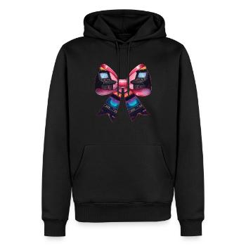 Coquette Bow Arcade Gaming Gamer Fête des mères - Sweat à capuche Premium bio Homme - noir - Devant - Nico (187cm)