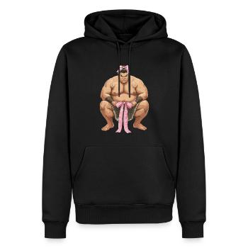 Echec Coquette Lutte Sumo Lutteur Japonais Sumo - Sweat à capuche Premium bio Homme - noir - Devant - Nico (187cm)