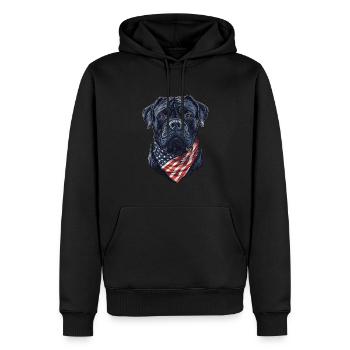Bullmastiff - Männer Premium Bio Hoodie - Schwarz - Vorne - Nico (187cm)