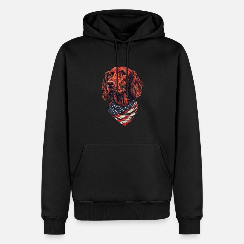 Irish Setter - Männer Premium Bio Hoodie - Schwarz