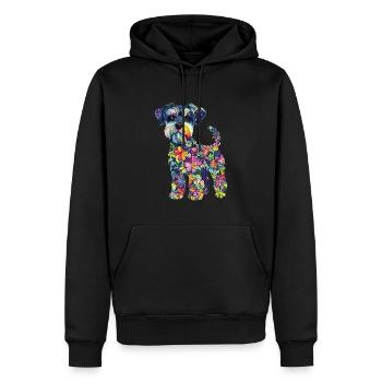 Zwergschnauzer - Männer Premium Bio Hoodie - Schwarz - Vorne - Nico (187cm)