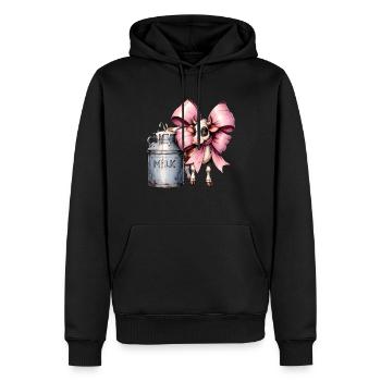 Coquette Bow Kuh Landwirt Milch Milchviehhalter - Männer Premium Bio Hoodie - Schwarz - Vorne - Nico (187cm)