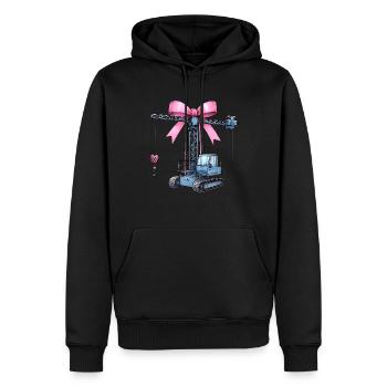 Coquette Arch Grutier Opérateur de grue - Sweat à capuche Premium bio Homme - noir - Devant - Nico (187cm)