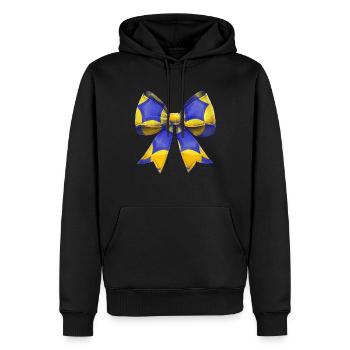 Coquette noeud Korfball motif fête des mères rose - Sweat à capuche Premium bio Homme - noir - Devant - Nico (187cm)