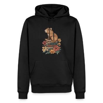 Wasserschwein - Männer Premium Bio Hoodie - Schwarz - Vorne - Nico (187cm)