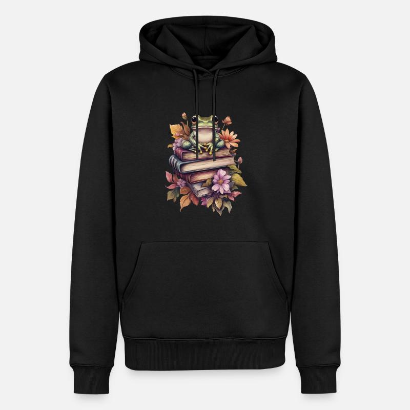 Frosch - Männer Premium Bio Hoodie - Schwarz