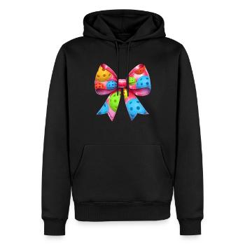 Coquette Bow Pickleball Motif Fête des Mères Rose - Sweat à capuche Premium bio Homme - noir - Devant - Nico (187cm)
