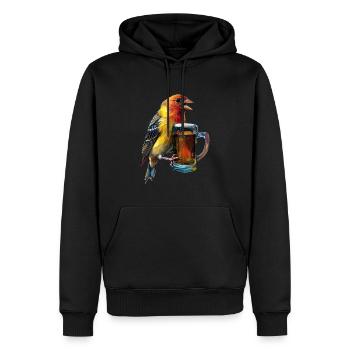 Finch Bird Bier - Männer Premium Bio Hoodie - Schwarz - Vorne - Nico (187cm)