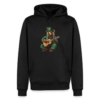 Tragen - Männer Premium Bio Hoodie - Schwarz - Vorne - Nico (187cm)