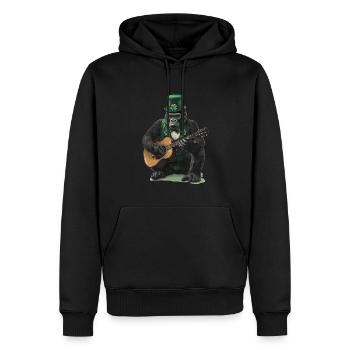 Gorilla - Männer Premium Bio Hoodie - Schwarz - Vorne - Nico (187cm)