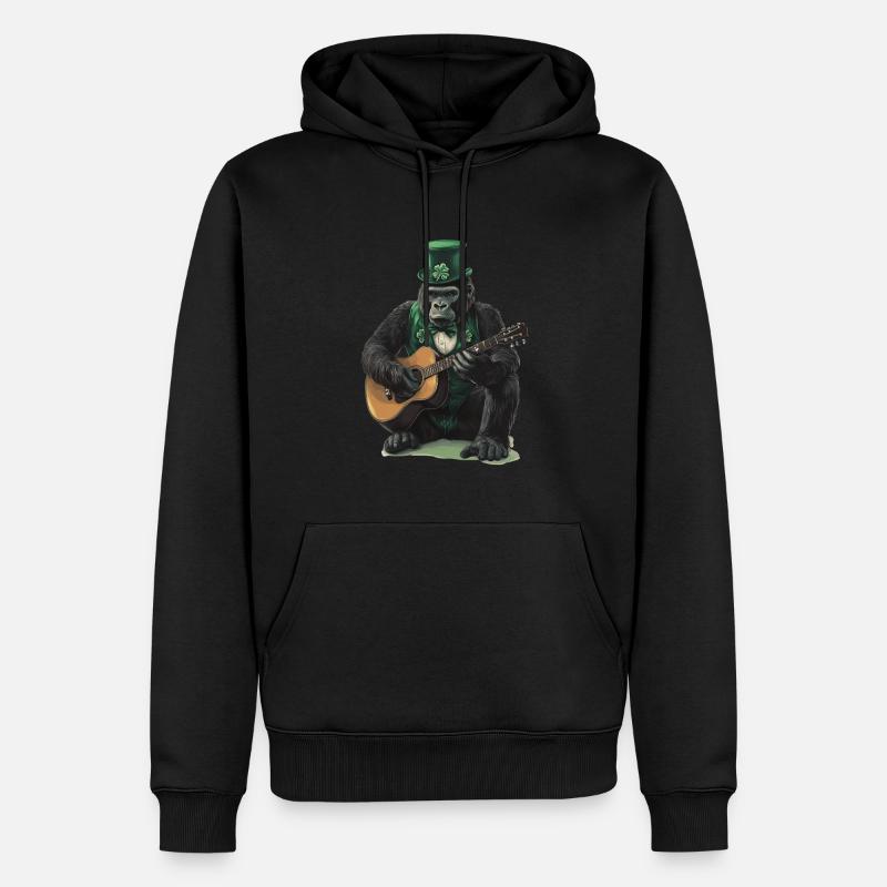 Gorilla - Männer Premium Bio Hoodie - Schwarz