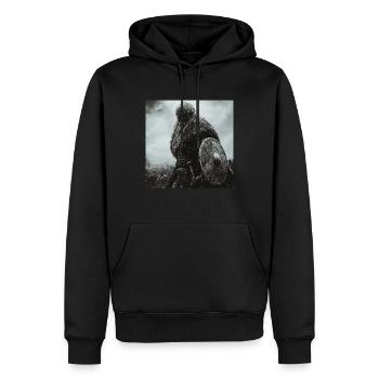Wikinger - Männer Premium Bio Hoodie - Schwarz - Vorne - Nico (187cm)