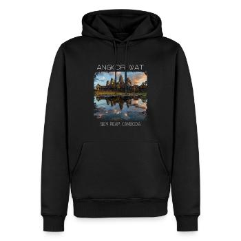 Angkor wat - Männer Premium Bio Hoodie - Schwarz - Vorne - Nico (187cm)