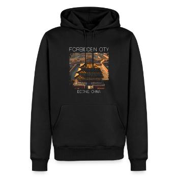 Verbotene Stadt - Männer Premium Bio Hoodie - Schwarz - Vorne - Nico (187cm)